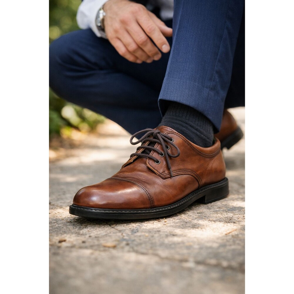 Dockers Men's Brown Leather Oxford Dress Shoes